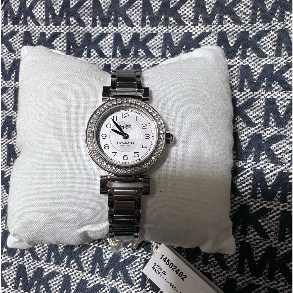 Coach Women's 14502402 Madison Silver Tone Stainless Steel Crystal Glitz Watch